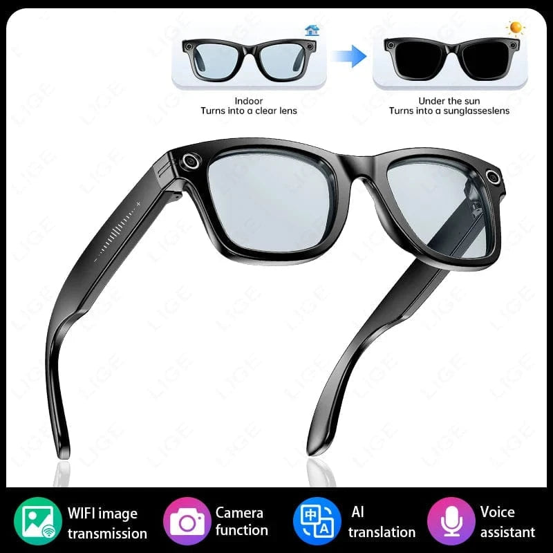 Neue 800 W Pixel Smart Brille mit AI Kamera Mikrokamera Fotografie Videoaufzeichnung Sprachanruf Übersetzung Gradient Sonnenbrille – Produktansicht