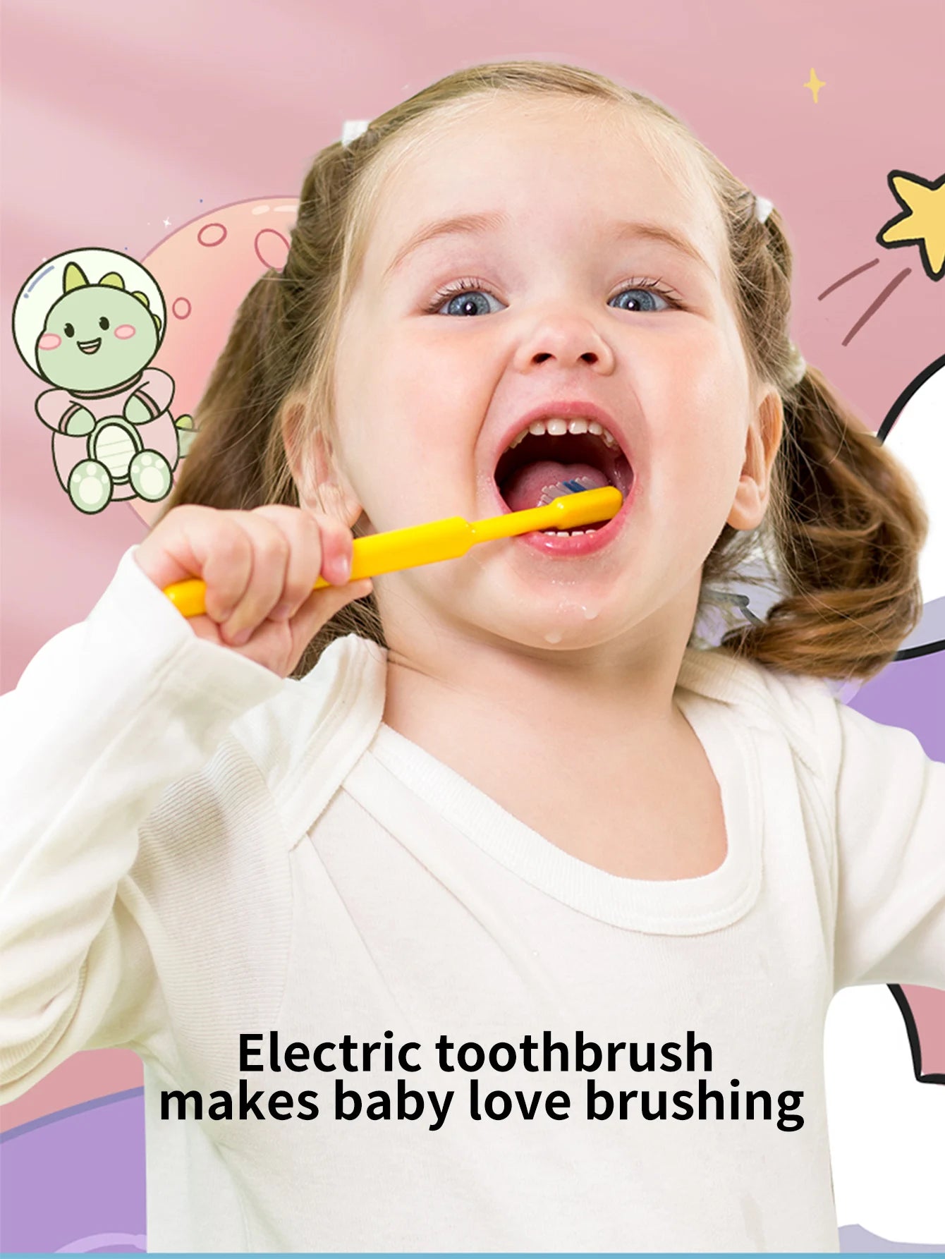 Kinder-Reinigungs bürste für weiches Haar (Batterie nicht einges ch lossen)