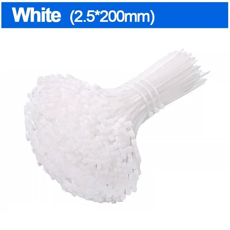 Nylon-Kabelbinder, selbstsichernde Kabelbinder, Riemen, Heimbüro, wiederverwendbar, feste Befestigungsring, Schlaufe, Kunststoff-Drahtbinder, Großhandel