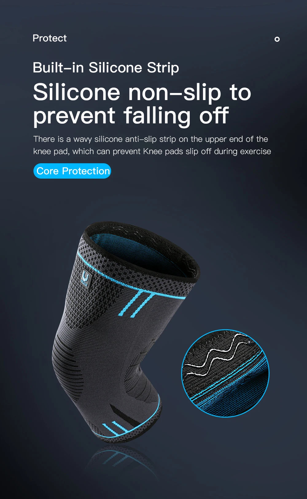 Fuxl Kompressions-Kniebandage – 1 Stück | Elastisch & Atmungsaktiv für Sport, Schmerzen & Stabilität im Knie