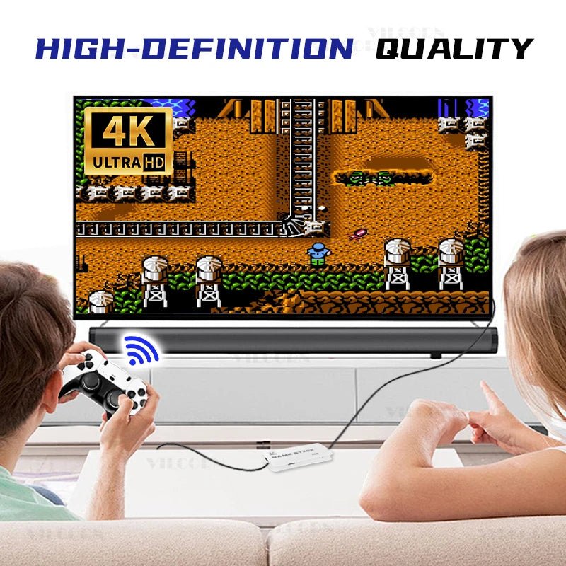 M15 Retro Game Stick mit 20.000+ Spielen & 23 Emulatoren, 4K HDMI - Ausgabe, kabellose Controller, ideal für TV & Beamer. Einfach anschließen & losspielen. - FUXL - Shopify