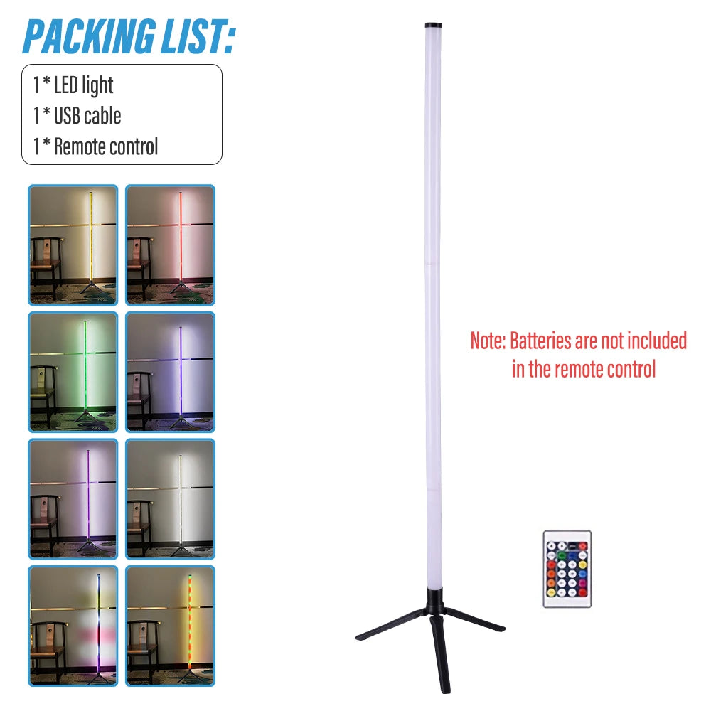 1PC RGB Stehleuchte RGB Ecke Stehleuchte Schlafzimmer Umgebungsbeleuchtung Skandinavischen Stil Farbwechsel Dimmbare Weiche Beleuchtung
