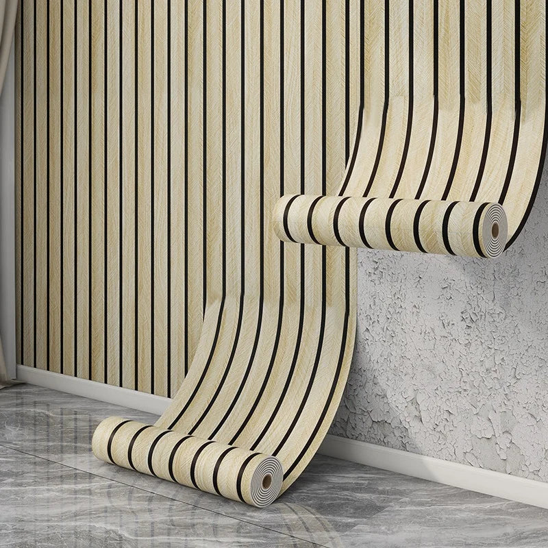 Nachahmung von Holzmaserung, Schaumstoff-Tapete, selbstklebend, wasserdicht, für Schlafzimmer, Wohnzimmer, Wandaufkleber zum Abziehen und Aufkleben, Raumdekoration