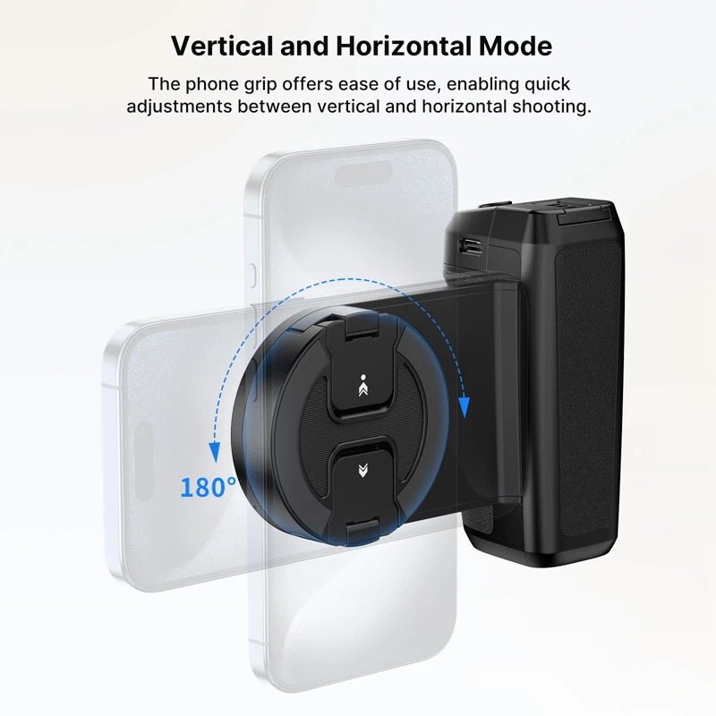 Ulanzi MA35 MagSafe Smartphone-Kamera-Auslösergriff, Bluetooth-Selfie-Griff als Kamera-Fotostabilisator, vertikaler horizontaler Aufnahme