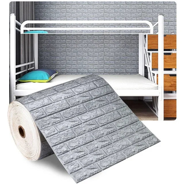 70 cm x 1/5/10 m 3D-Tapete, Dekoration, selbstklebend, antiker Schaumstoff, Ziegelstein-Tapete, Wohnzimmer, Schlafzimmer, wasserdichter 3D-Wandaufkleber
