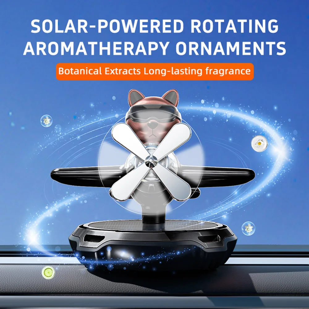 Solar-Auto-Duftspender | Niedlicher Bär & Hund | Aromatherapie