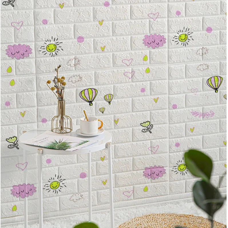 70 cm x 1/5/10 m 3D-Tapete, Dekoration, selbstklebend, antiker Schaumstoff, Ziegelstein-Tapete, Wohnzimmer, Schlafzimmer, wasserdichter 3D-Wandaufkleber