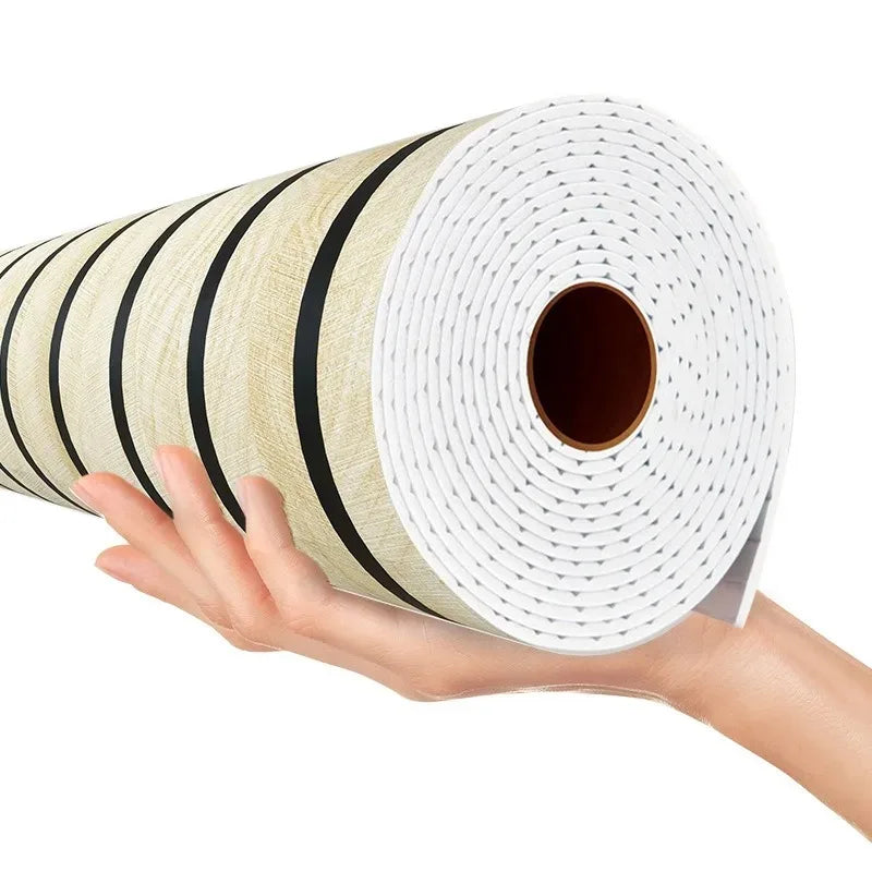 Selbstklebende Vinyl-Wandpaneele mit Holzmaserung & vertikalen Latten – Tapete für Wohnzimmer, Schlafzimmer, Küche, Bad & TV-Rückwand – wasserdicht