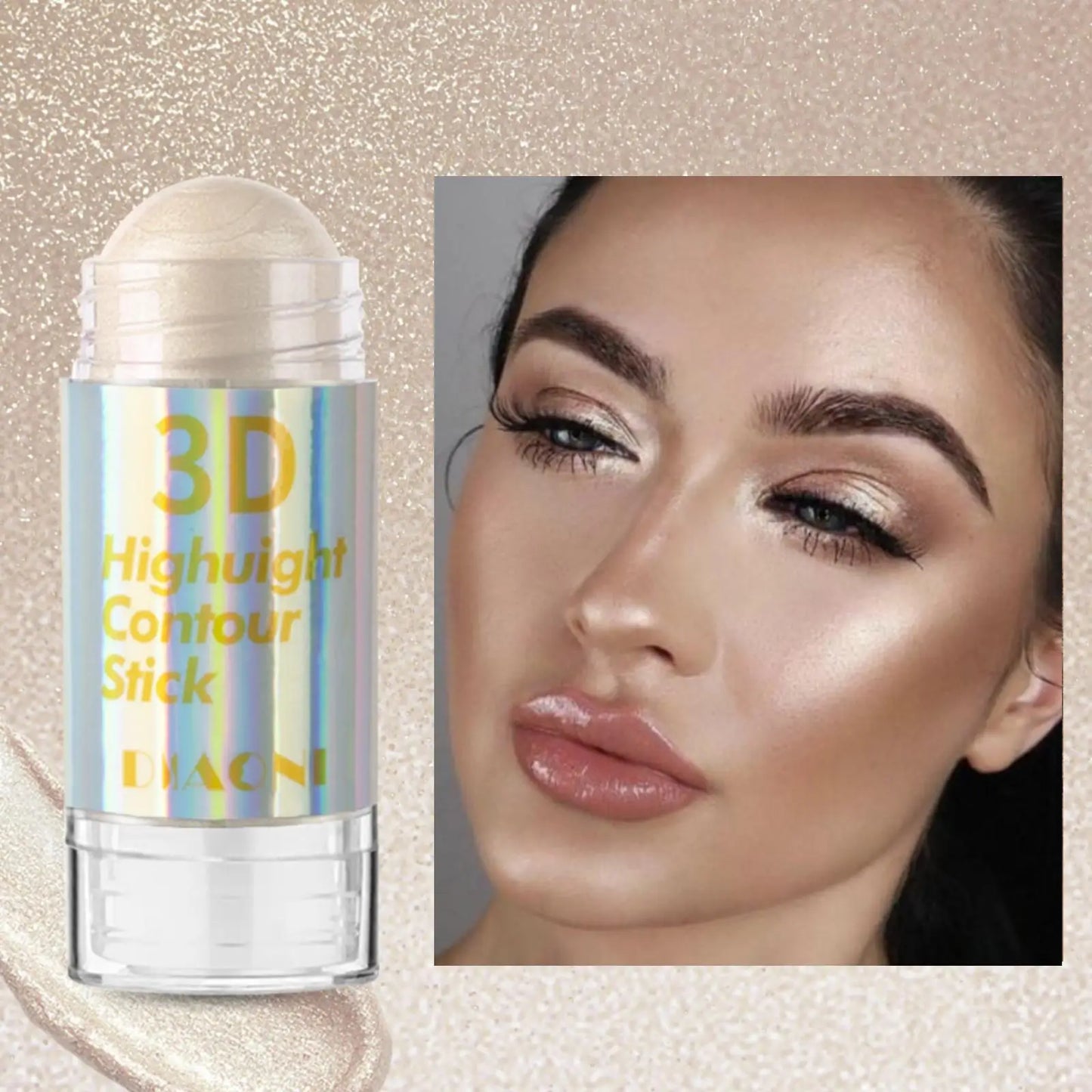 6 farben 3D Gesicht Erhellen Highlighter Bar Kosmetische Gesicht Kontur Bronzer Schimmer Highlighter Stick Concealer Creme Make-Up-tool