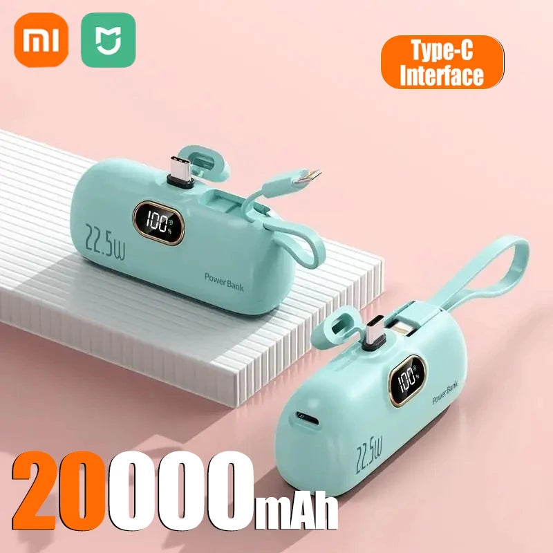 Xiaomi Mini Praktische mobile Powerbank 30000 mAh Tragbares Schnellladen geeignet für iPhone 16 15 14 Samsung Externer Akku