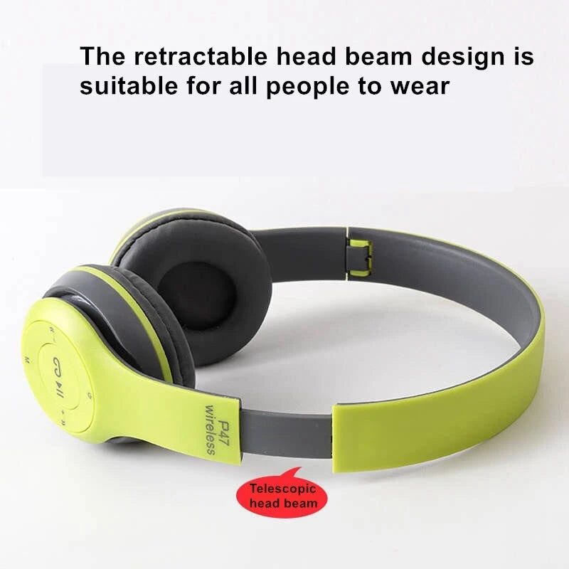 Stereo P47 Headset 5,0 Bluetooth Headset Falt serie Wireless Sportspiel Headset für iPhone Xiaomi