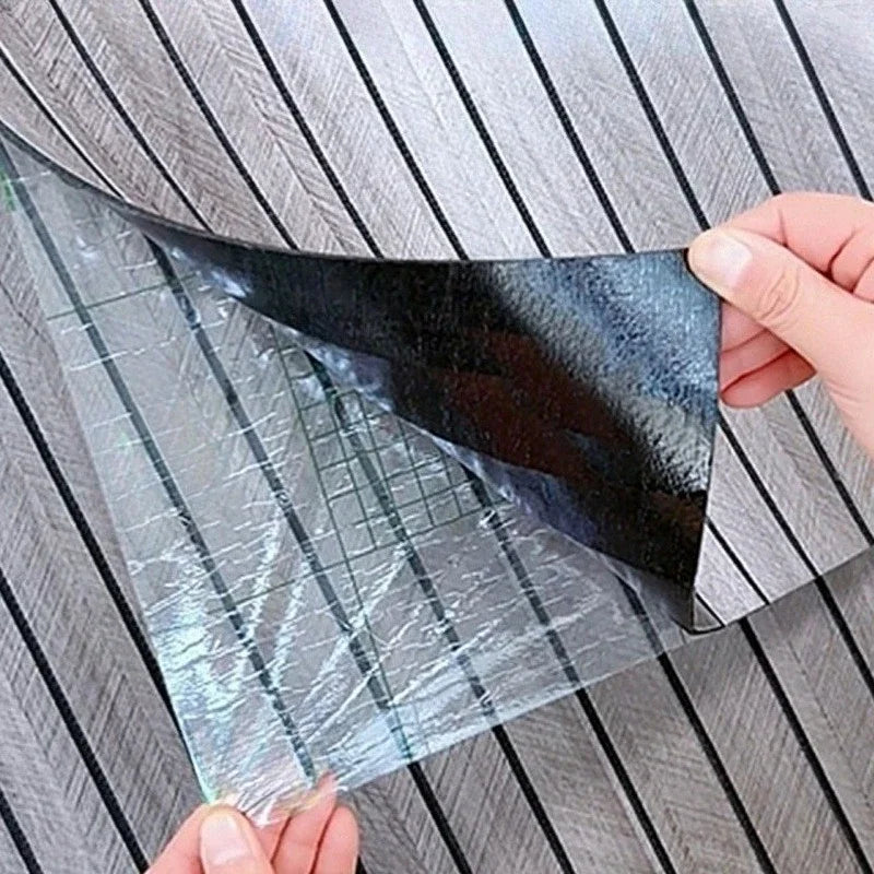 Selbstklebende Wandtafel mit Holzmaserung – Verdickter Schaumstoff, Schalldämmend, Vinyl, wasserdicht & abnehmbar – Heimdekorationsaufkleber