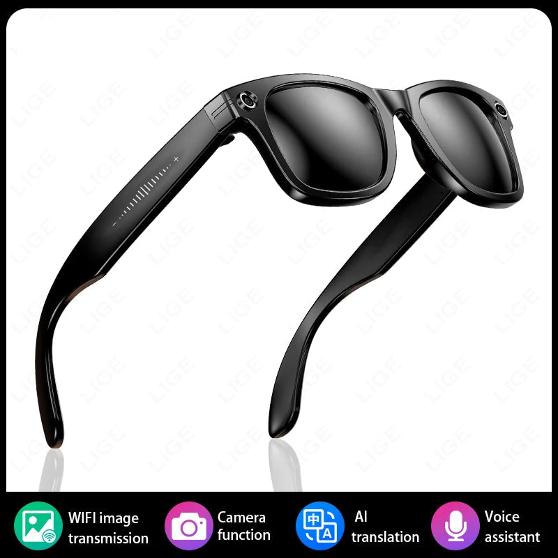 Neue 800 W Pixel Smart Brille mit AI Kamera Mikrokamera Fotografie Videoaufzeichnung Sprachanruf Übersetzung Gradient Sonnenbrille