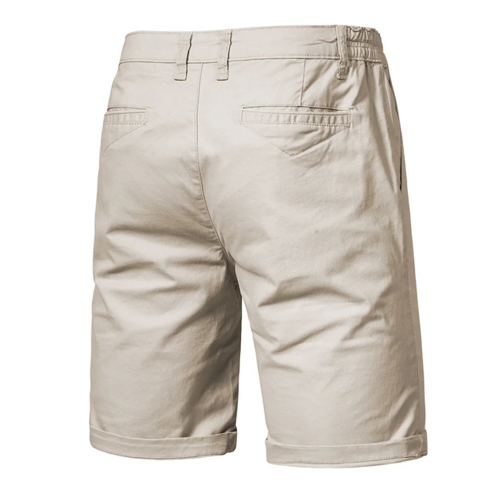 2025 neue Sommer 100% Baumwolle Solide Shorts Männer Hohe Qualität Casual Business Social Elastische Taille Männer Shorts 10 Farben Strand shorts