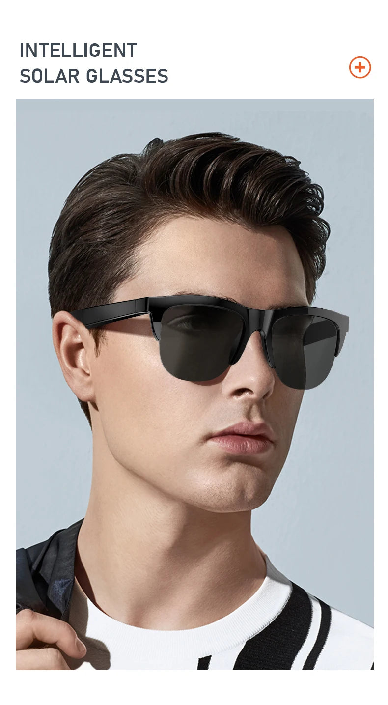 Intelligente Bluetooth-Brille auf Touch-Basis mit Knochenleitung für Outdoor-Sportanrufe, Sonnenbrillen, kabellose Business-Kopfhörer