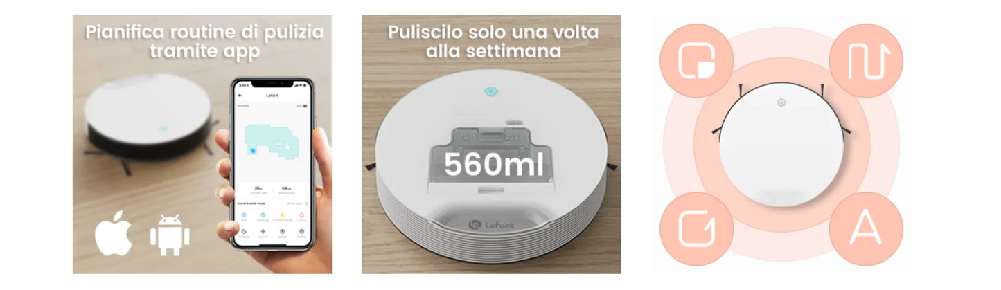 Lefant N1 Roboter Staubsauger – 4500PA Saugkraft, HEPA-Filter, 165 Min Laufzeit, App-Steuerung, Gyro-Navigation - FUXL-Shopify