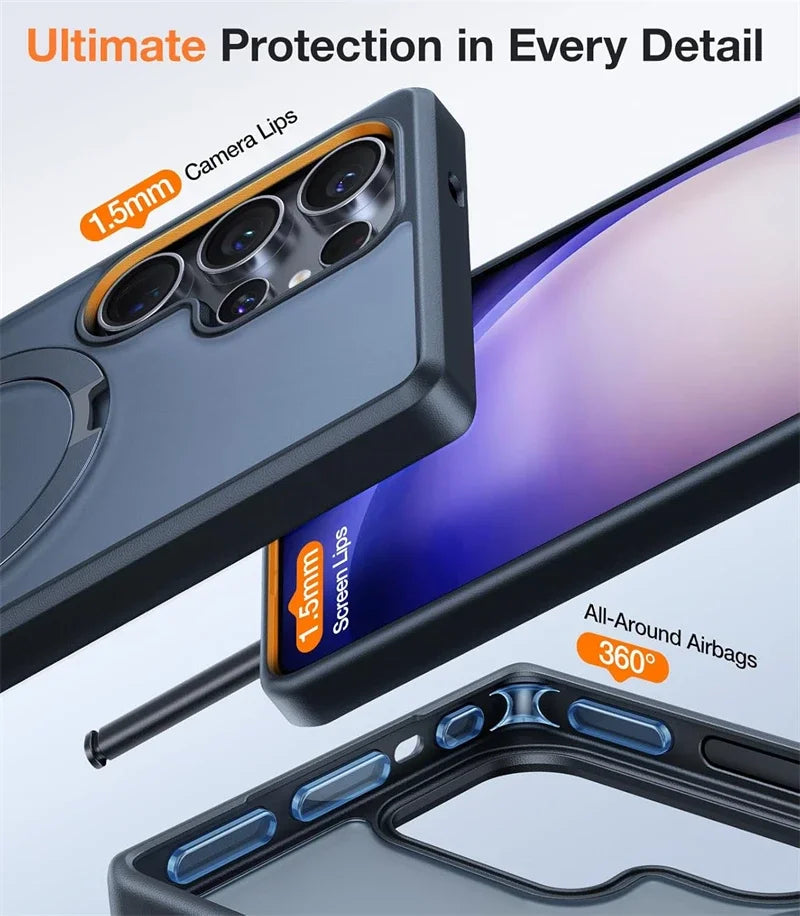 Magnetische Metal Ring Stand Hülle für Samsung Galaxy S25 - FUXL-Shopify