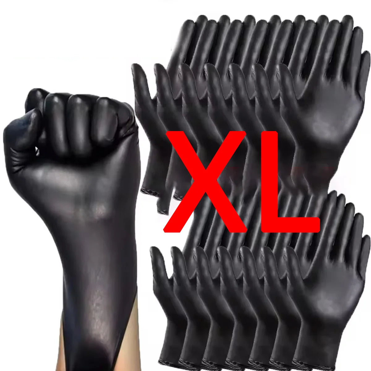 Schwarze Einmal-Handschuhe – Latexfrei für Küche & Industrie