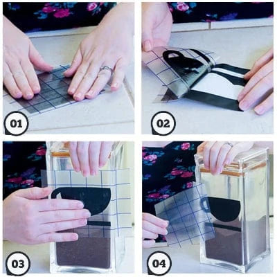 12 Zoll x 196 Zoll selbstklebendes Vinyl-Anwendungs-Transfer-Parper-Klebeband mit klarem Ausrichtungsgitter für Auto-Wand- und Kunstaufkleber - FUXLShop