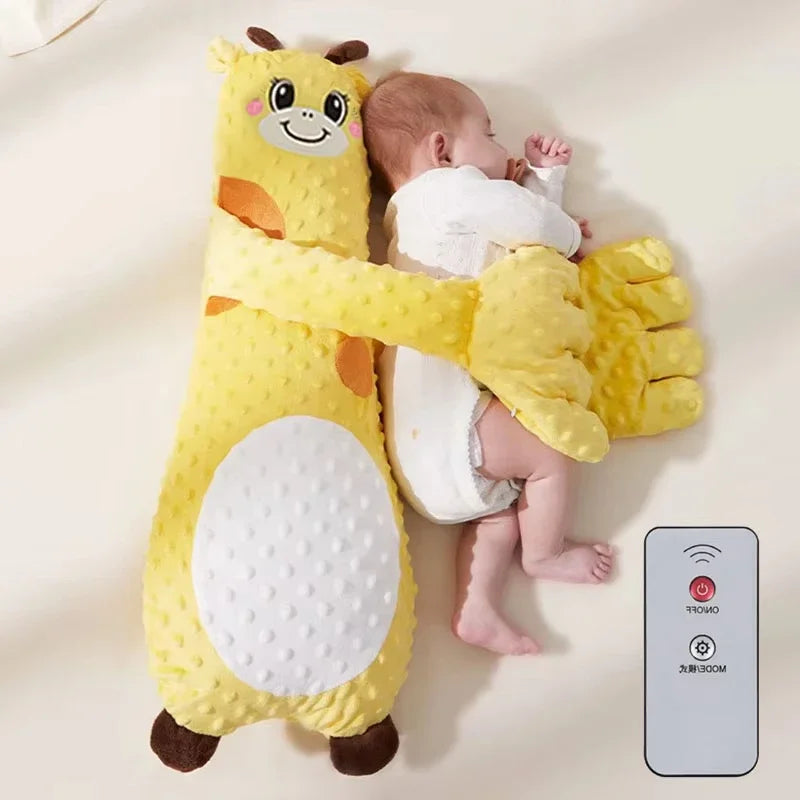 Baby-Schlafkissen mit beruhigender Palmen-Fernbedienung, elektrisches Baby-Handkissen, beruhigende Puppe, Palmenkissen für Kleinkinder