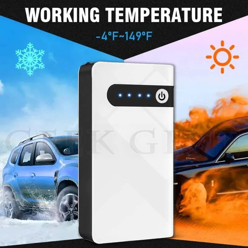 GKFLY 12000 mAh Auto Starthilfe Notstartgerät Kabel Tragbare Power Bank Ladegerät Batterie Booster Buster