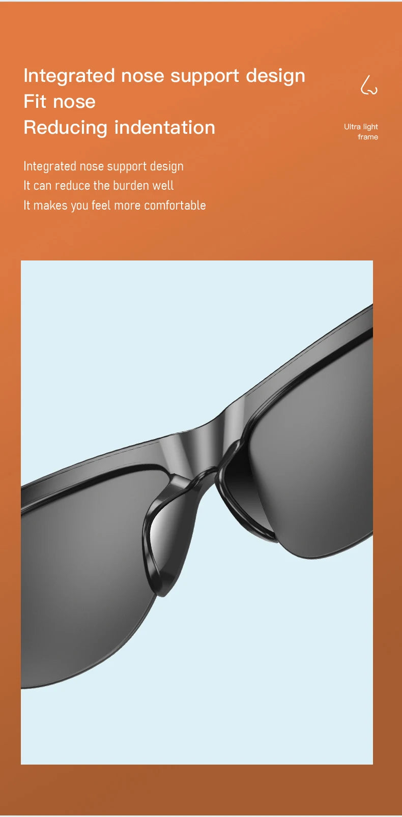 Intelligente Bluetooth-Brille auf Touch-Basis mit Knochenleitung für Outdoor-Sportanrufe, Sonnenbrillen, kabellose Business-Kopfhörer