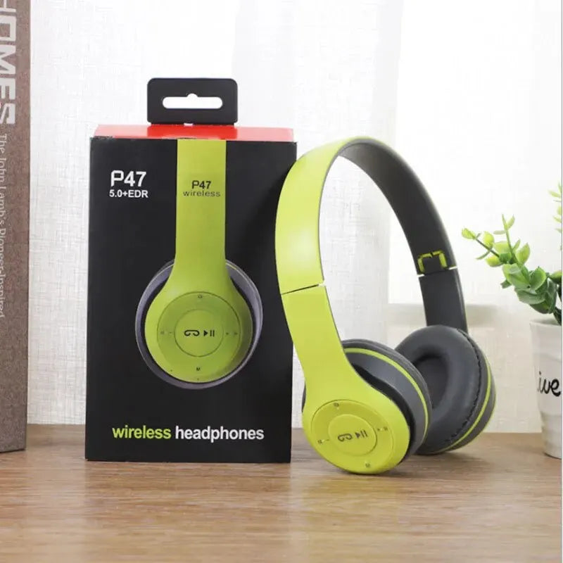 Stereo P47 Headset 5,0 Bluetooth Headset Falt serie Wireless Sportspiel Headset für iPhone Xiaomi