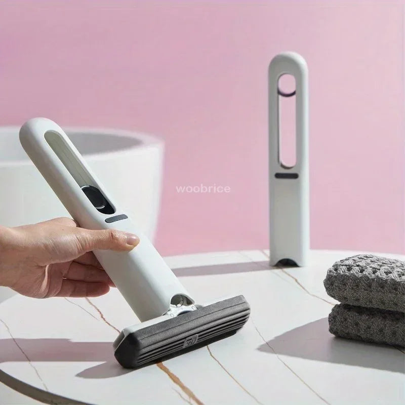 Schwamm Stroh Reinigung Kleine Reiniger Mini Mopp Leistungsstarke Squeeze Falten Hause Selbst-quetschen Boden Waschen Mops Saubere Werkzeuge