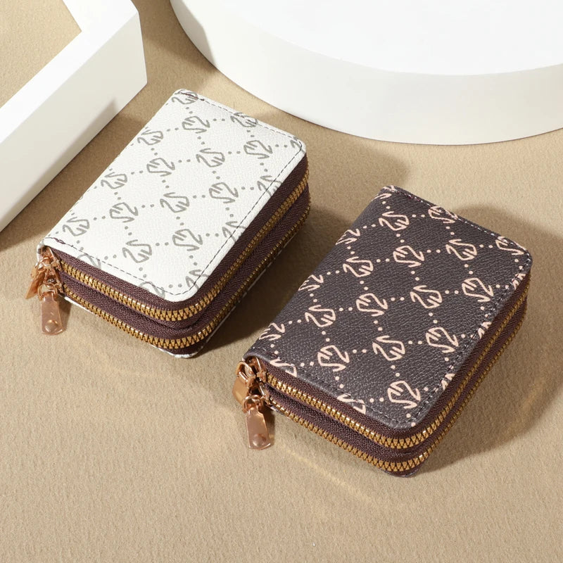 Schickes Vintage-Geldbörse mit Kartenhalter und Reißverschluss für Damen – sichere Multi-Kartenfächer, modisches Kunstleder mit Münzgeldbörse, luxuriös