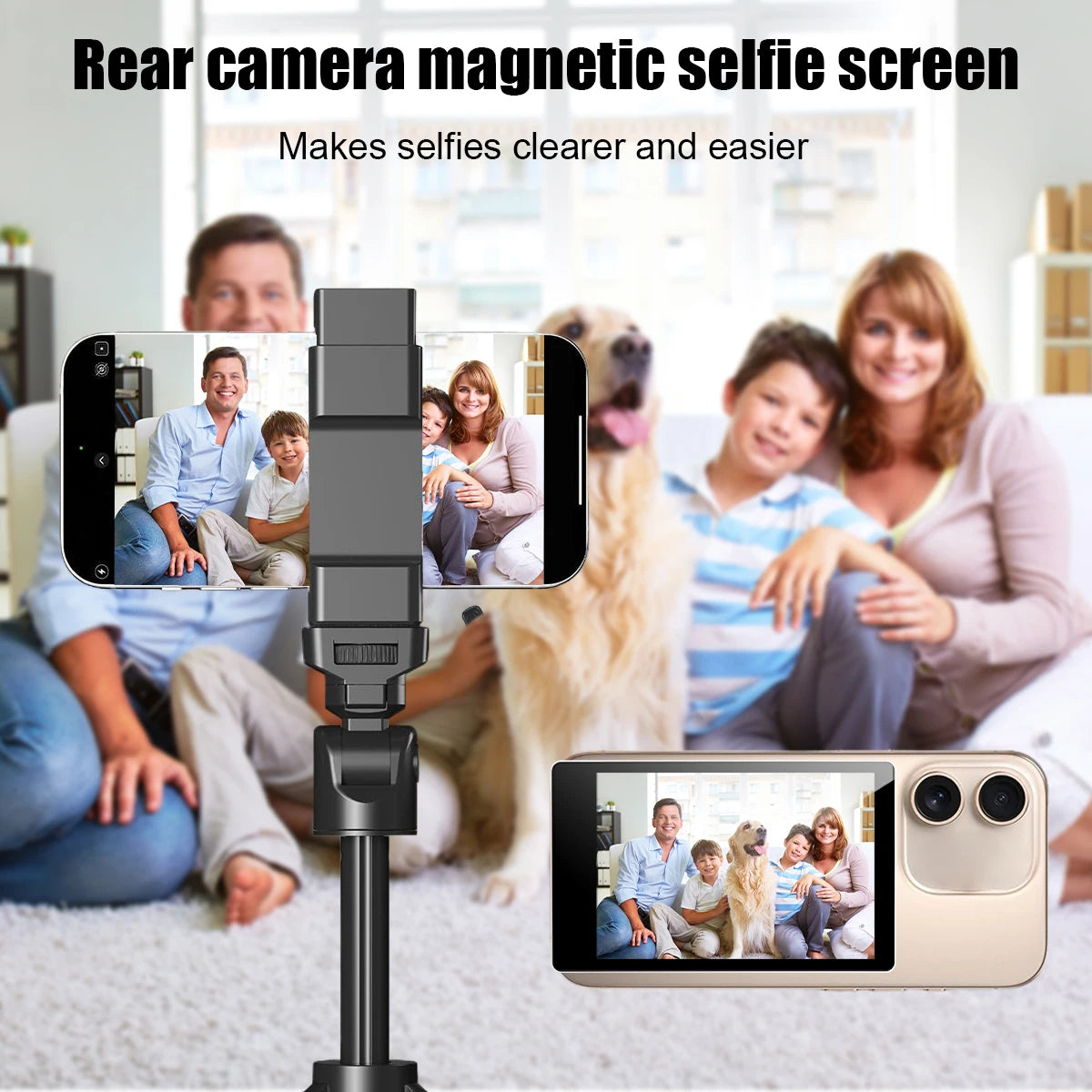 Drahtloser magnetischer Smartphone-Monitor für Rückkamera – Ideal für Selfies, Vlogs & Live-Streams