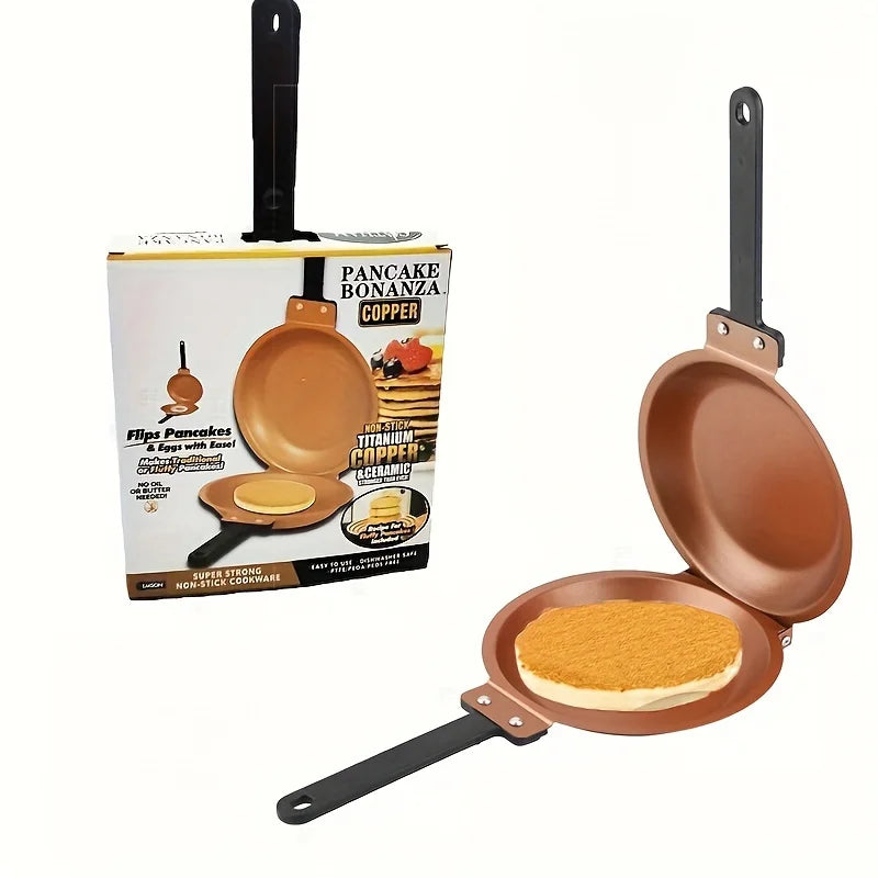 Doppelseitige Anti-Haft Pfanne – Klappbar für Pancakes & Eier