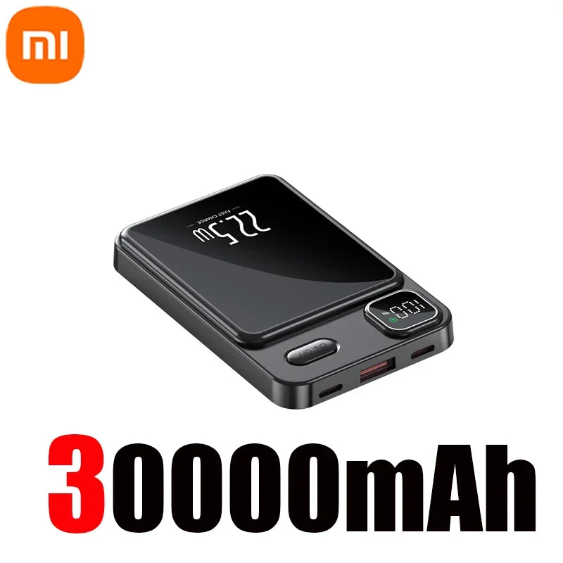 Xiaomi 50000mAh Magnetische Power Bank – Kabelloses Ladegerät mit MagSafe, Schnellladung für Android & iPhone 14/15