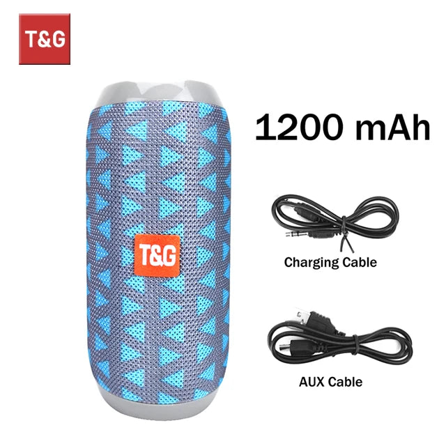 Bluetooth-Lautsprecher T&G TG117 Tragbare TWS-Soundbox Wasserdichter Lautsprecher Outdoor-Stereo-Surround-Lautsprecher unterstützen TF FM-Radio