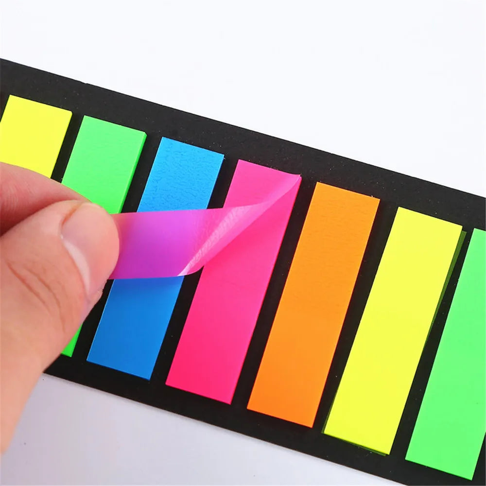 200 Blatt Farbe Haft notizen Notizblock Notizen Index transparente Post Aufkleber Lesezeichen Notizblock Schul büro Briefpapier Lieferungen