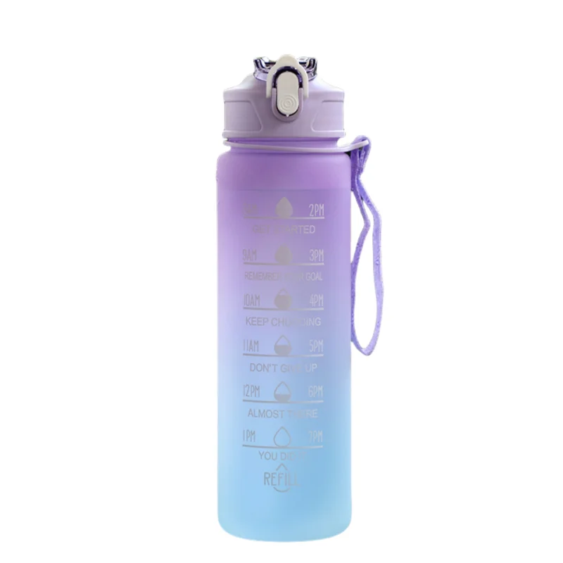 Sportwasserflasche mit zeitverfolgendem Strohhalm, auslaufsicherer, verriegelbarer Klappdeckel für einfaches Tragen, ideal für Outdoor-Abenteuer - FUXL-Shopify