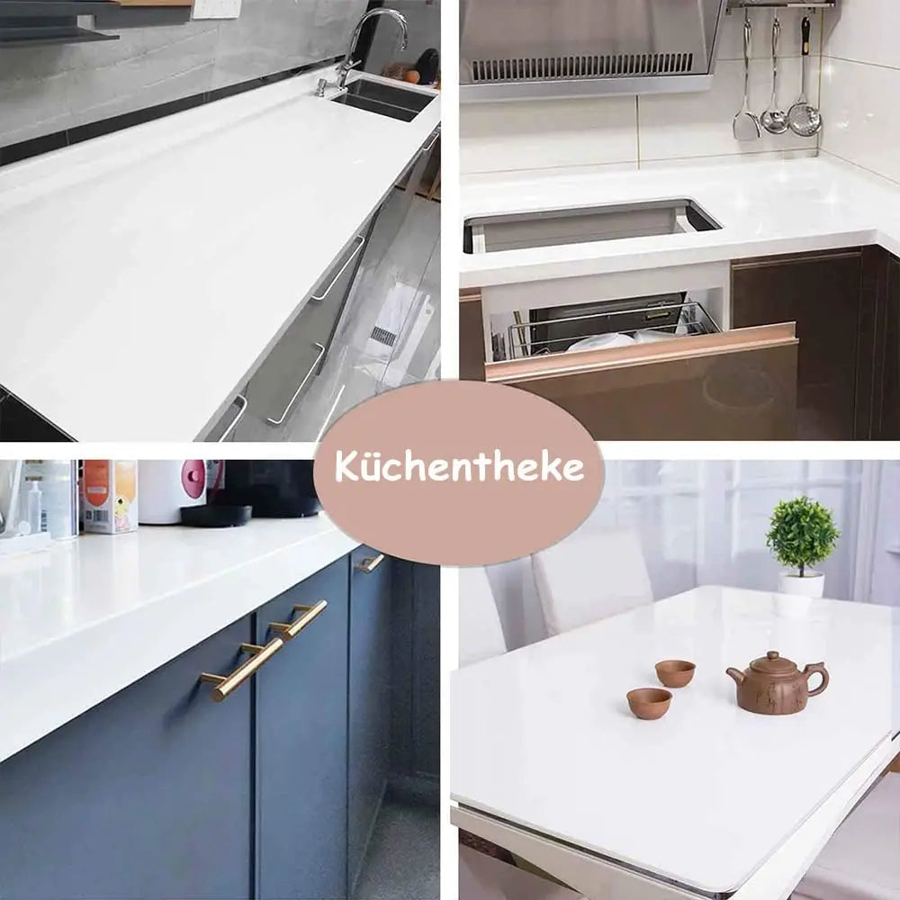 Luck Amy PVC Pearl Film Selbstklebende Tapete – Hochglanz, wasserfest & schimmelresistent für Küche, Schrank & Möbel (Schwarz/Weiß) - FUXL-Shopify