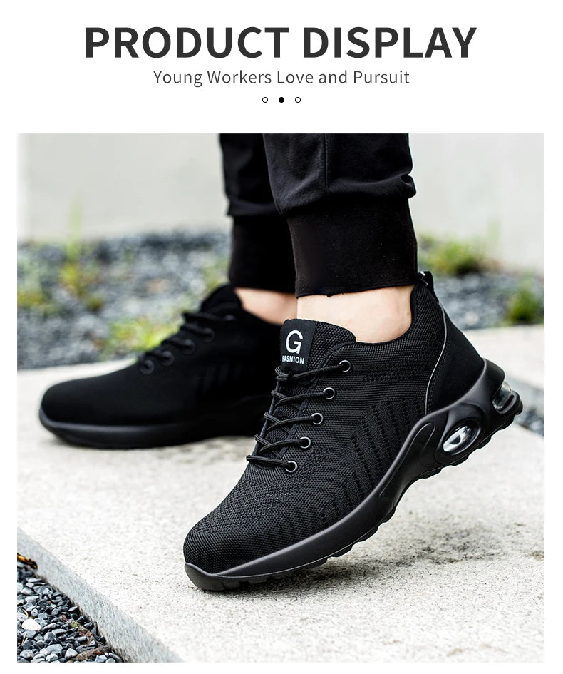 FUXL Sicherheitsschuhe Herren mit Stahlkappe – Leichte Work Sneakers für Industrie & Handwerk