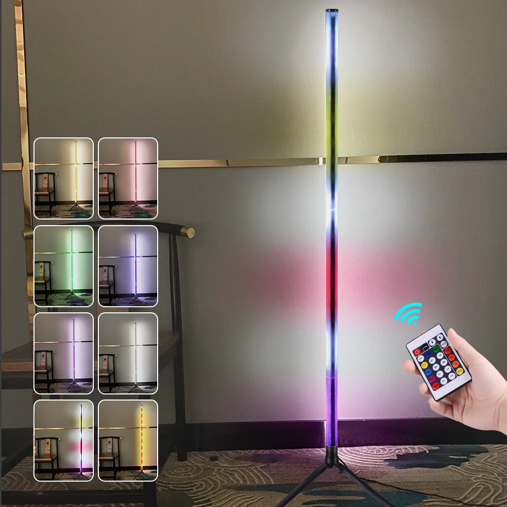 1PC RGB Stehleuchte RGB Ecke Stehleuchte Schlafzimmer Umgebungsbeleuchtung Skandinavischen Stil Farbwechsel Dimmbare Weiche Beleuchtung