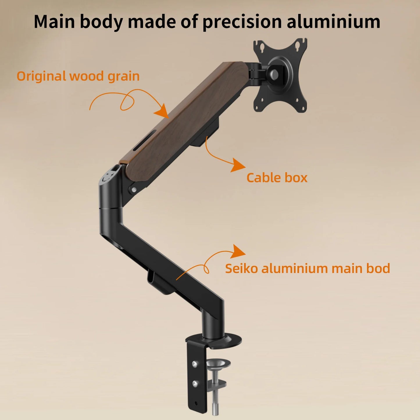 HILLPORT 17-34" Desktop Monitor Arm Halter Gas Frühling Full Motion Mount Strut LCD LED TV Halterung Ständer PC Soport Unterstützung M5