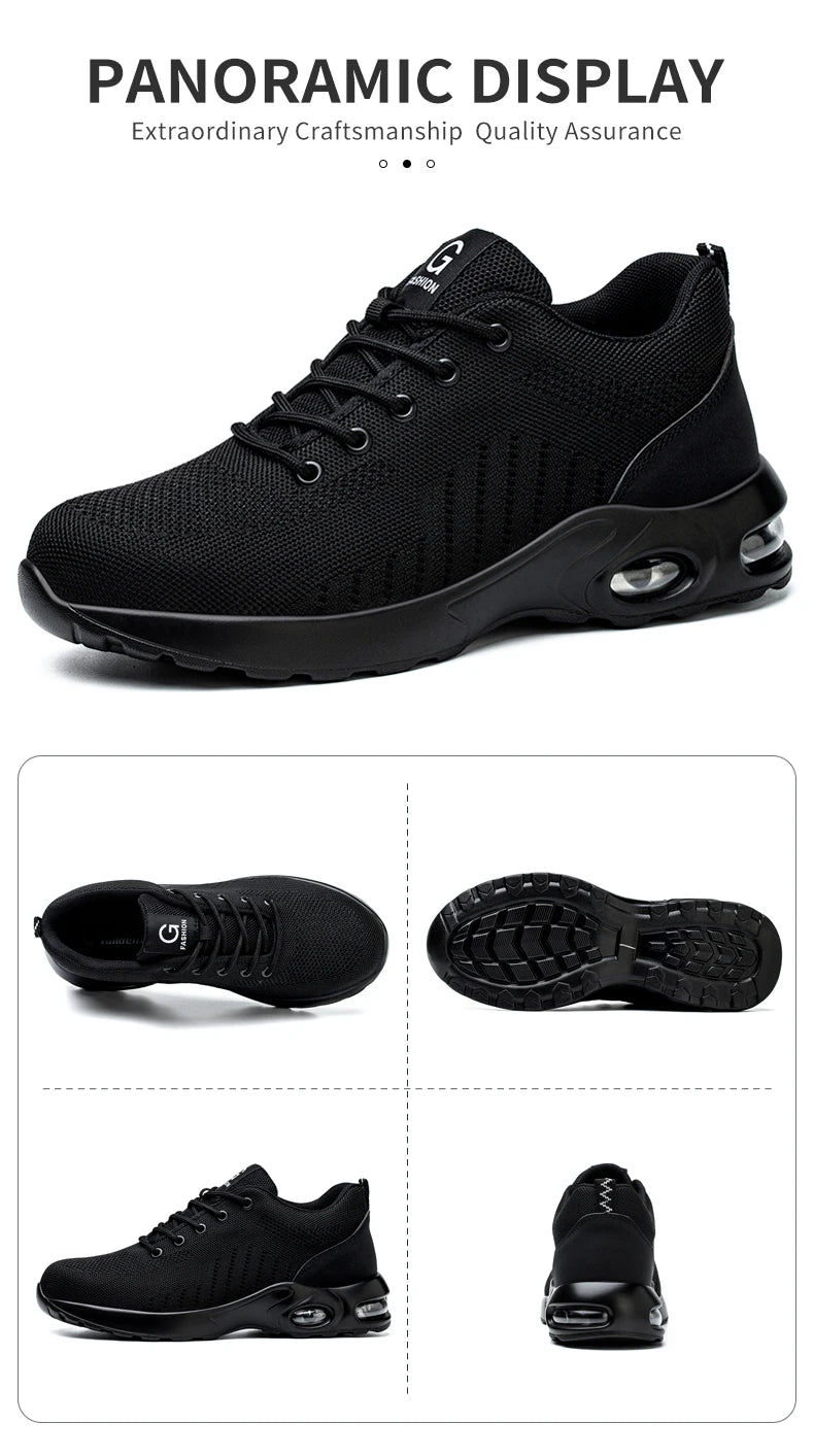 FUXL Sicherheitsschuhe Herren mit Stahlkappe – Leichte Work Sneakers für Industrie & Handwerk