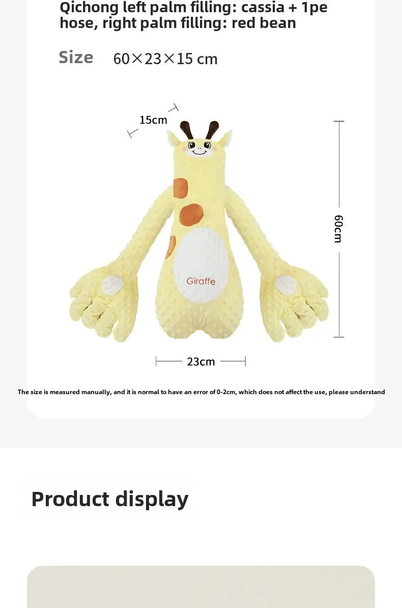 Baby-Schlafkissen mit beruhigender Palmen-Fernbedienung, elektrisches Baby-Handkissen, beruhigende Puppe, Palmenkissen für Kleinkinder