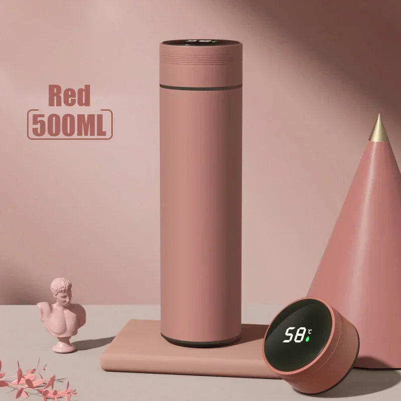 500 ml Temperaturanzeige Thermoskanne Tasse Edelstahl geteilte Thermosflasche Outdoor Vakuumisolierte Tasse Vatertagsgeschenk