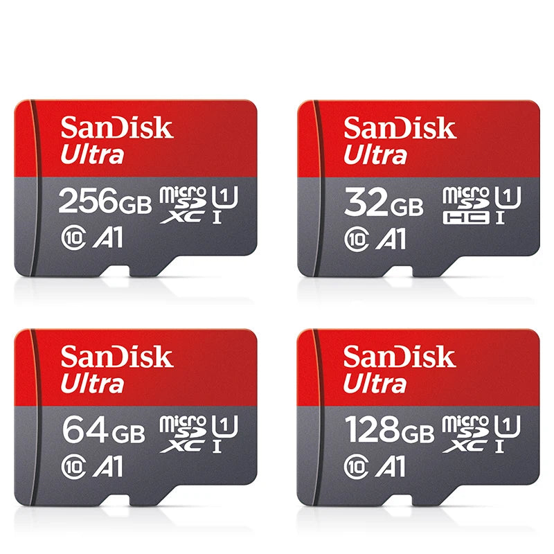 Original Sandisk Speicherkarte 256 GB 128 GB 64 GB 32 GB TF Micro SD-Karte Klasse 10 UHS-1 Flash-Karte Speicher Microsd für Smartphone PC