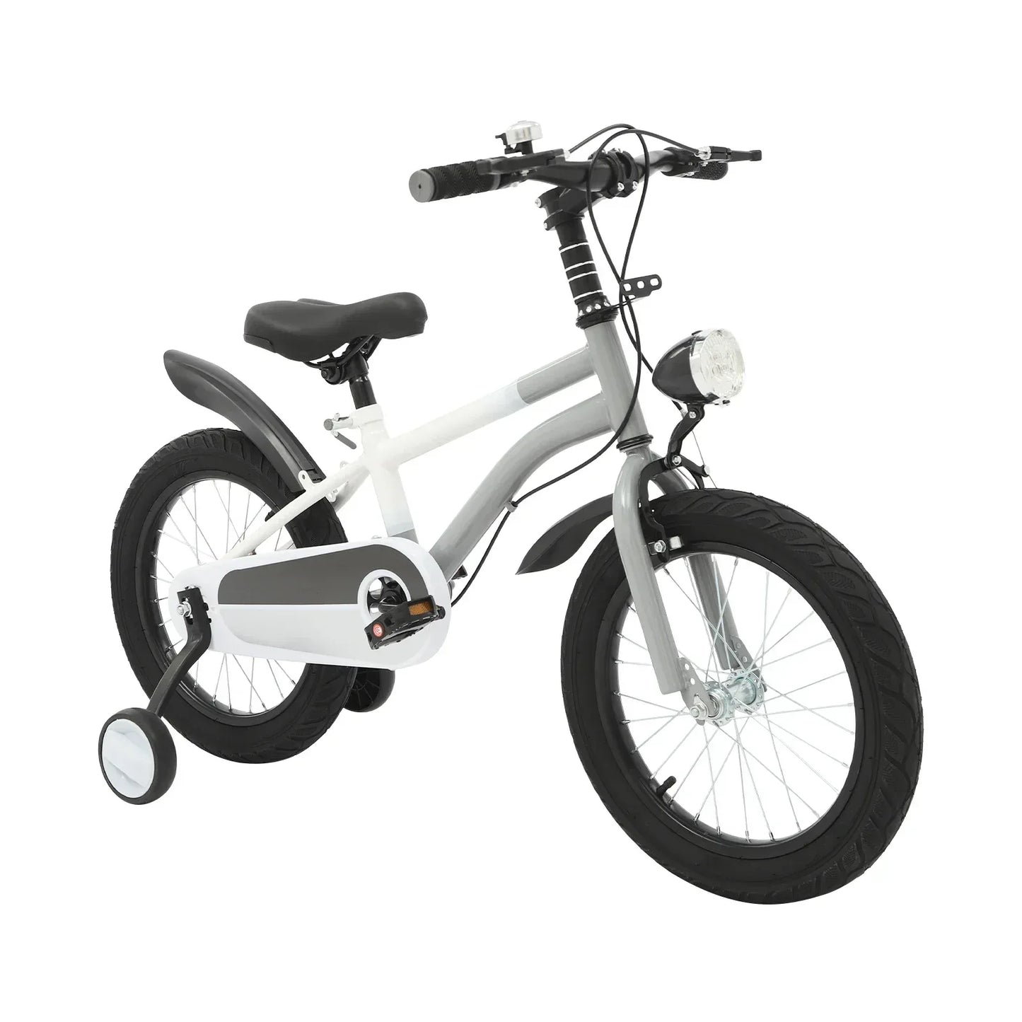 Kinderfahrrad 16 Zoll mit LED-Licht & Stützrädern – Höhenverstellbar für Kinder 5-8 Jahre, bis 60 kg belastbar - FUXLShop