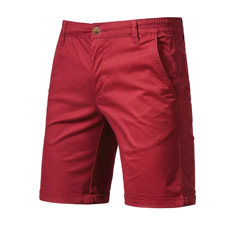 2025 neue Sommer 100% Baumwolle Solide Shorts Männer Hohe Qualität Casual Business Social Elastische Taille Männer Shorts 10 Farben Strand shorts