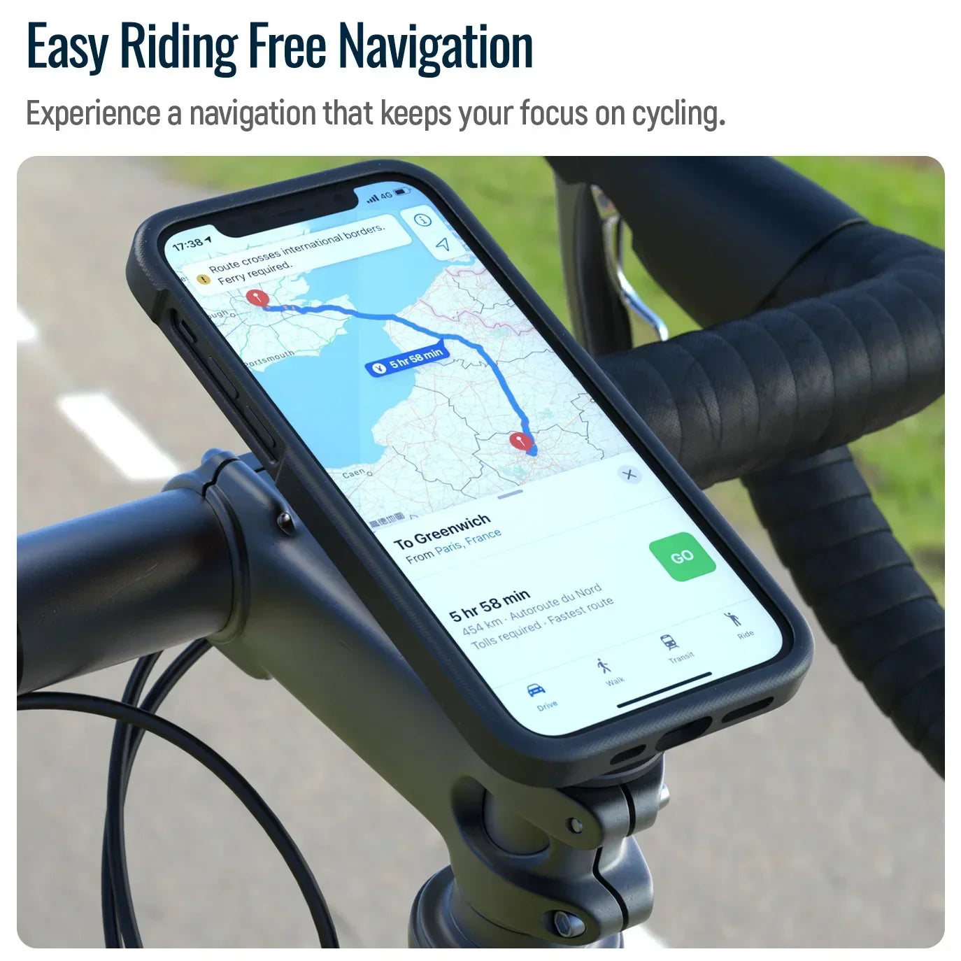 Fahrrad-Telefonhalterung – Universelle Aluminium-Klemme mit Schnellverschluss für MTB & Rennrad, Vorbau-Montage, kompatibel mit iPhone & Android