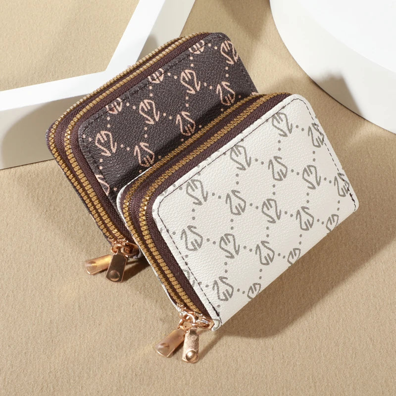 Schickes Vintage-Geldbörse mit Kartenhalter und Reißverschluss für Damen – sichere Multi-Kartenfächer, modisches Kunstleder mit Münzgeldbörse, luxuriös