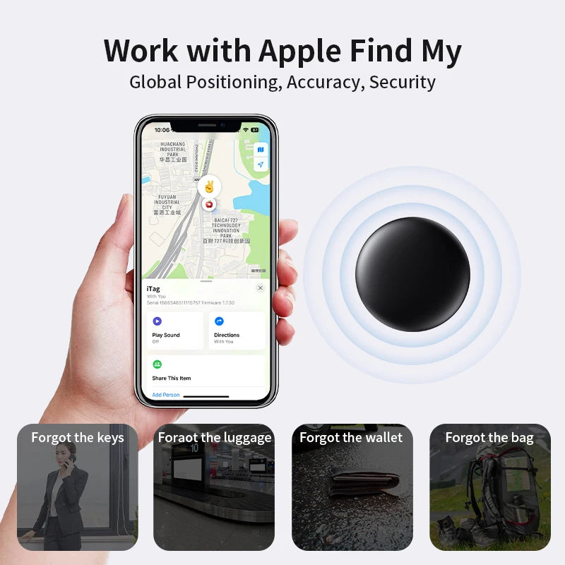 4/3/2/1 Pack Anti-Lose Tracker für Apple Airtag Ersatz über Find My Bluetooth GPS Tracker für Gepäck IOS MFi Key Finder