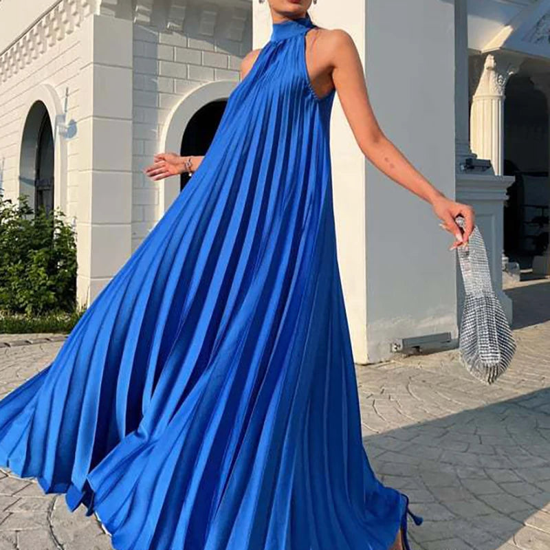 Neue 2025, Elegante Feste Schaukel Lose Party Kleid Frühling Weibliche Halter Schlank Bankett Langes Kleid Frauen Sexy Off Schulter Gala Kleid