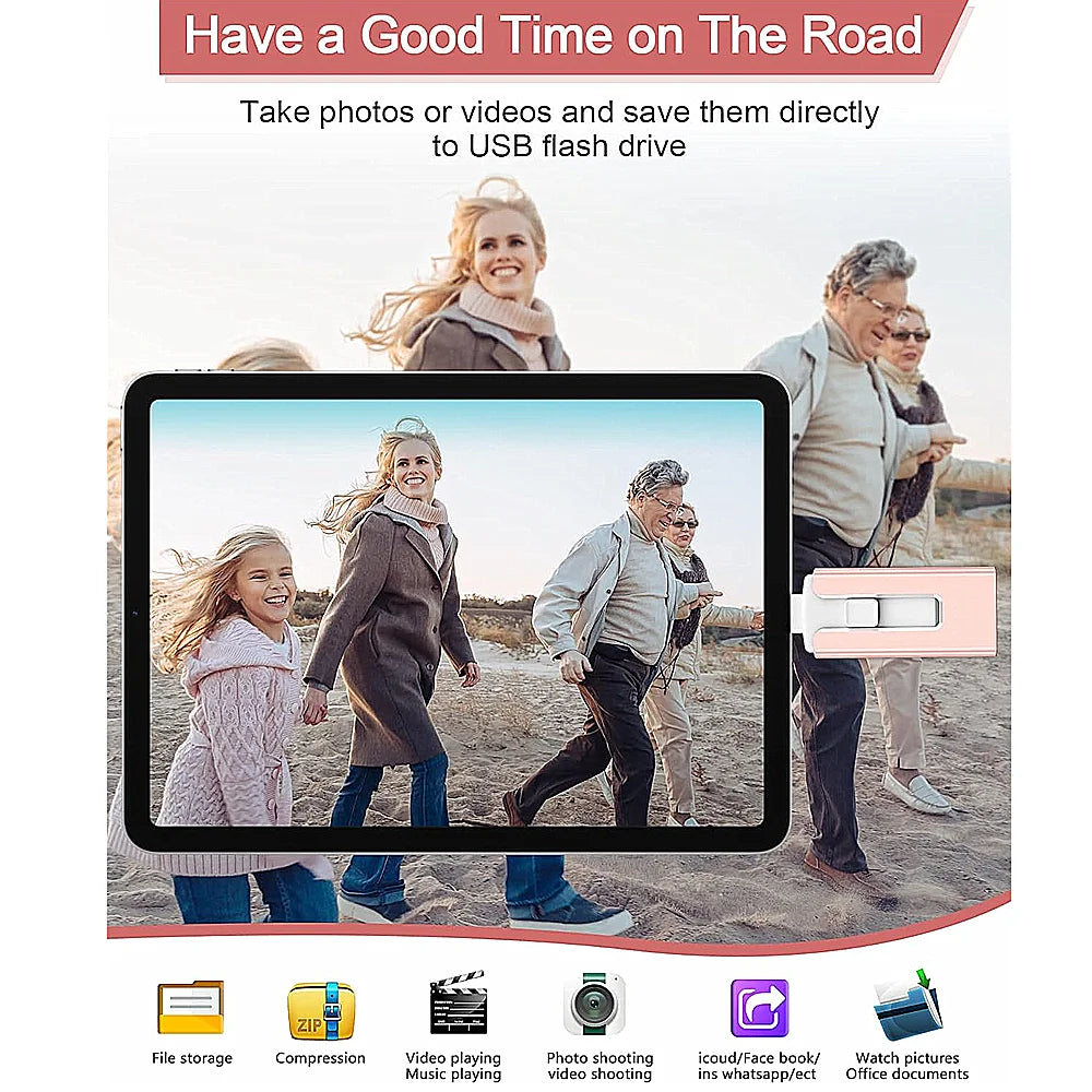 USB 3.0-Flash-Laufwerk 512G 256G 2T 1 TB für iPhone mit 4in1 für iPhone-Schnittstelle Mirco TYP Pendrive für iPhone7/8/9/11/12/13 Ipad - FUXL-Shopify